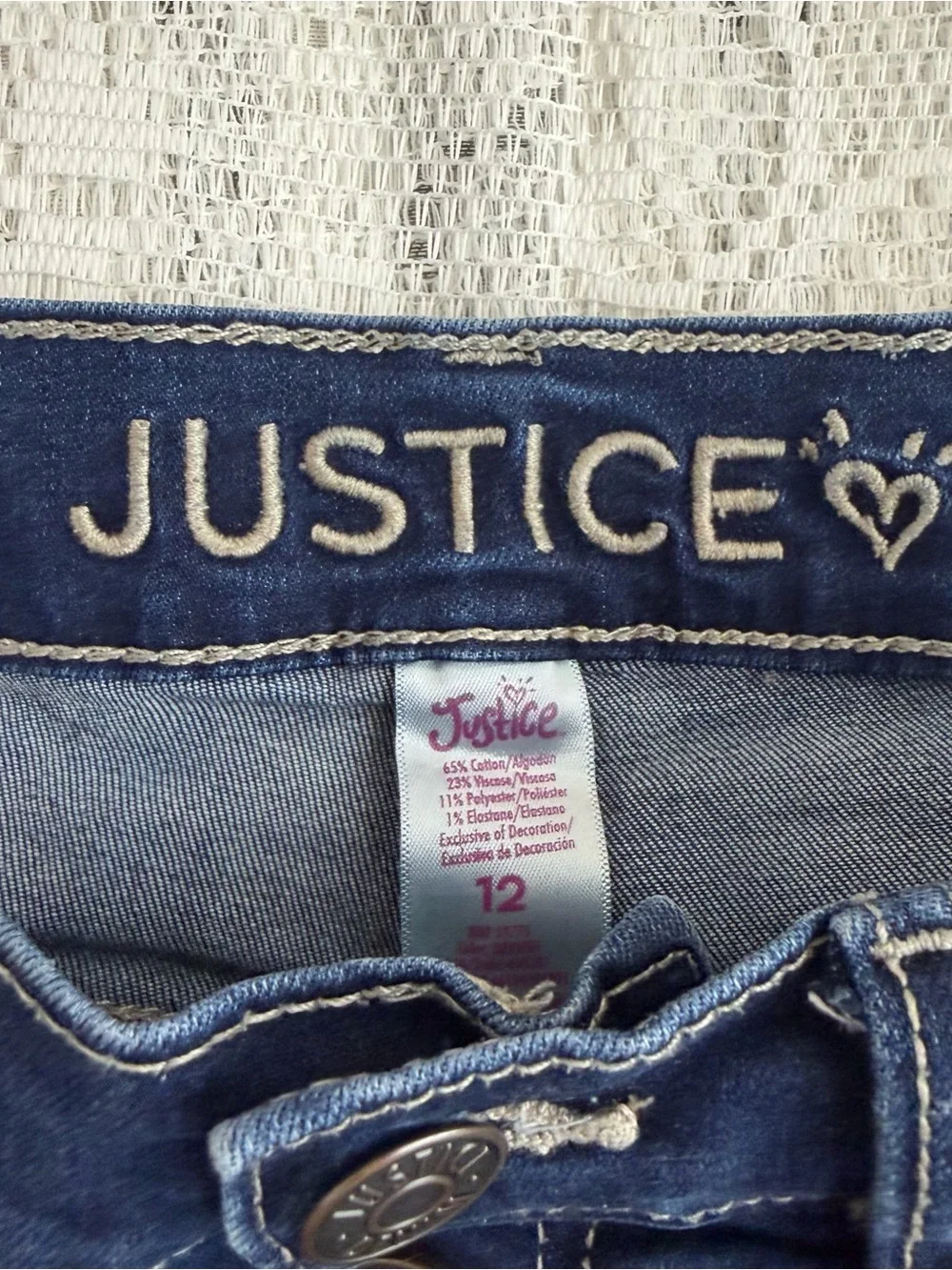 Justice Girls Size 12 Shorts Distressed Look